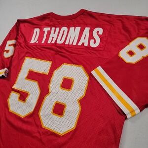 Vintage Champion Derrick Thomas Jersey Mens 48 Red Kansas City Chiefs 90s